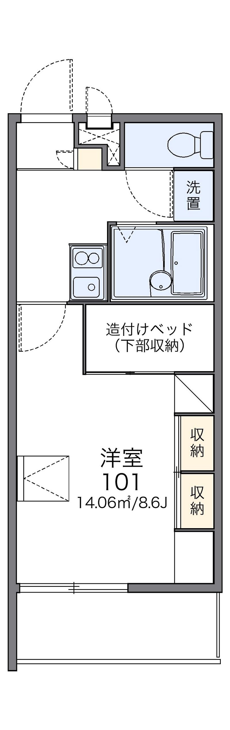 レオパレス東今宿 間取図