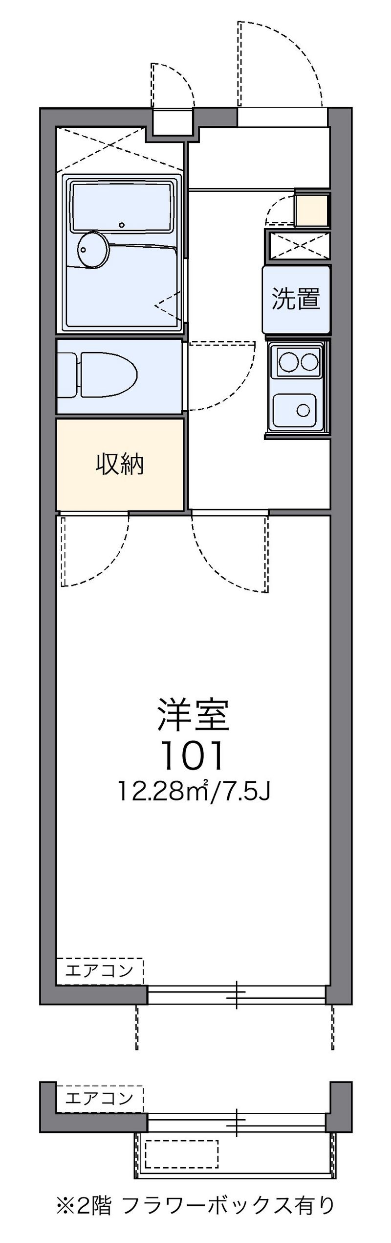 レオパレスパレヴィアーノ 間取図