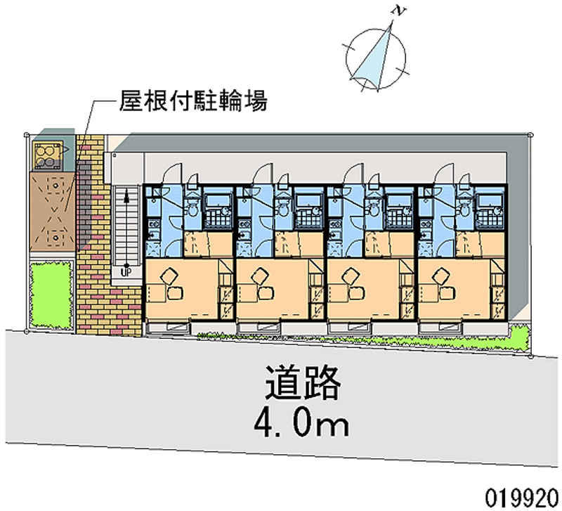 レオパレス西岡本２番館 区画図