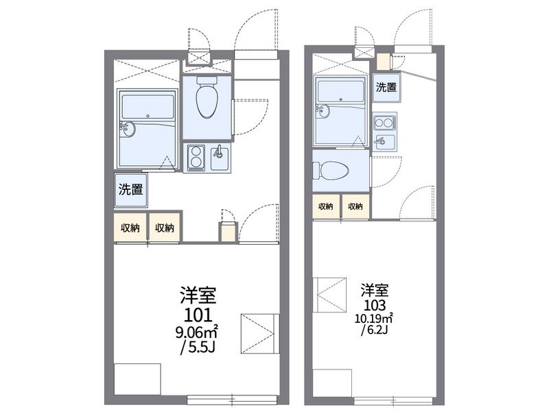 レオパレスタウンコート 間取図