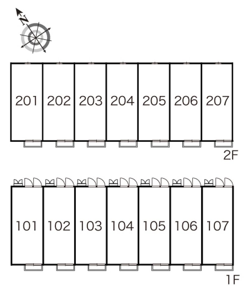 レオパレス竹山 間取配置図