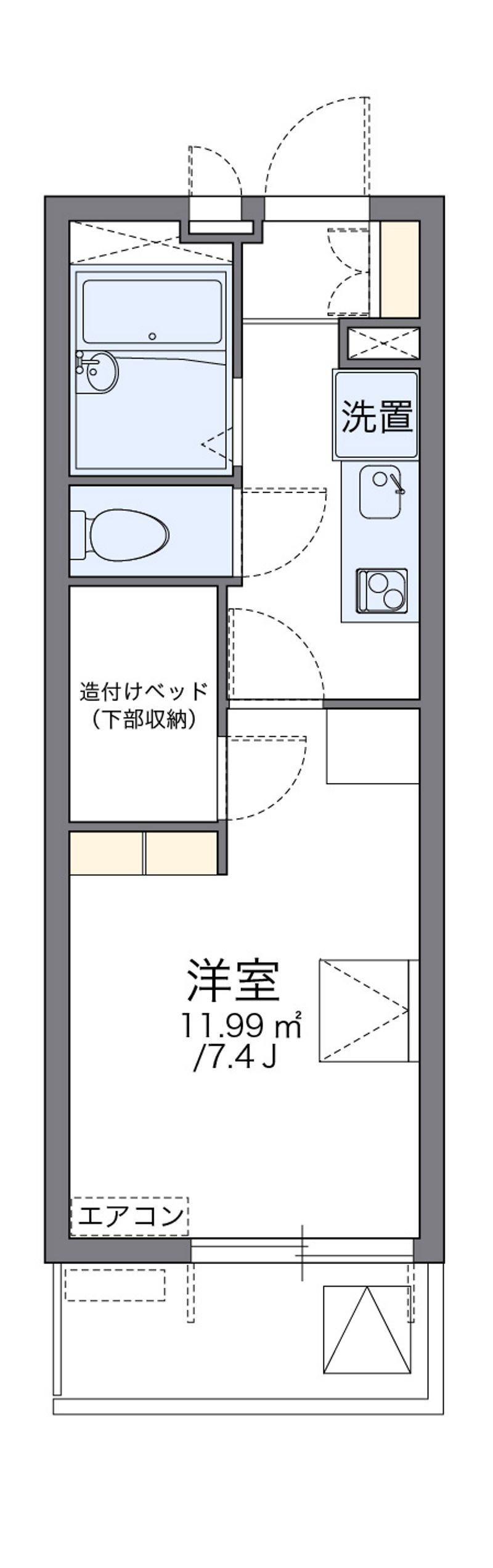 レオパレスドリームハウス枚方 間取図