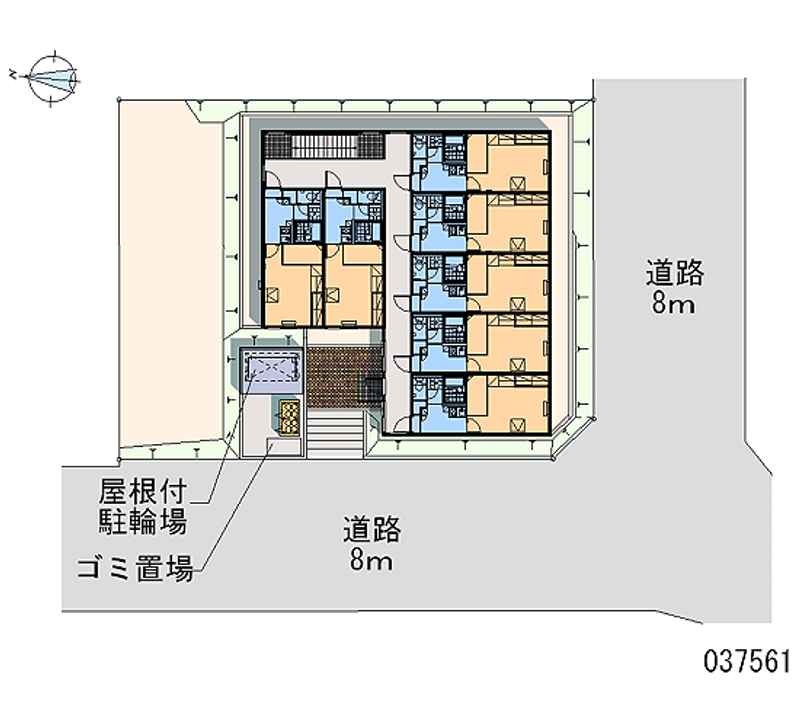 レオパレスディアコートⅡ 区画図