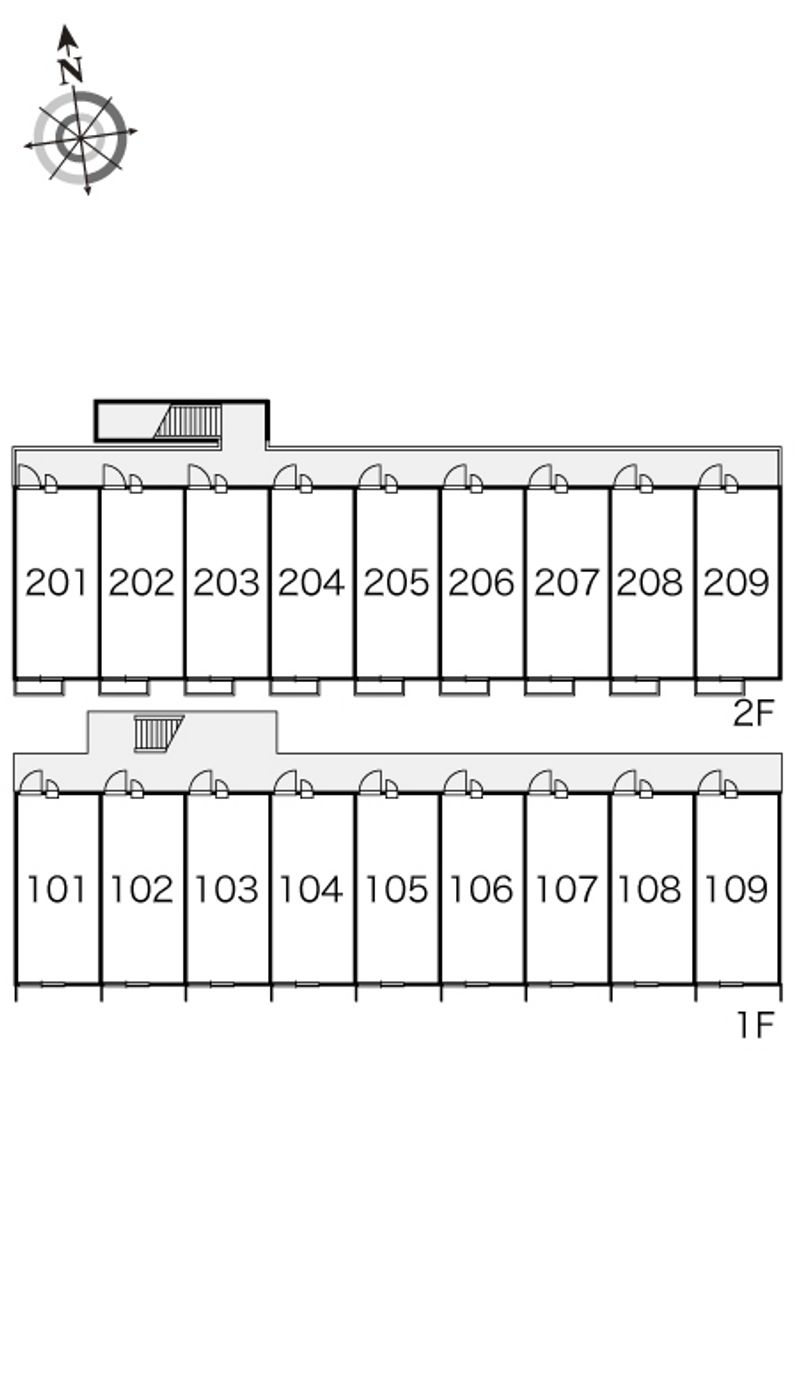 レオパレスサンヒルズⅢ 間取配置図