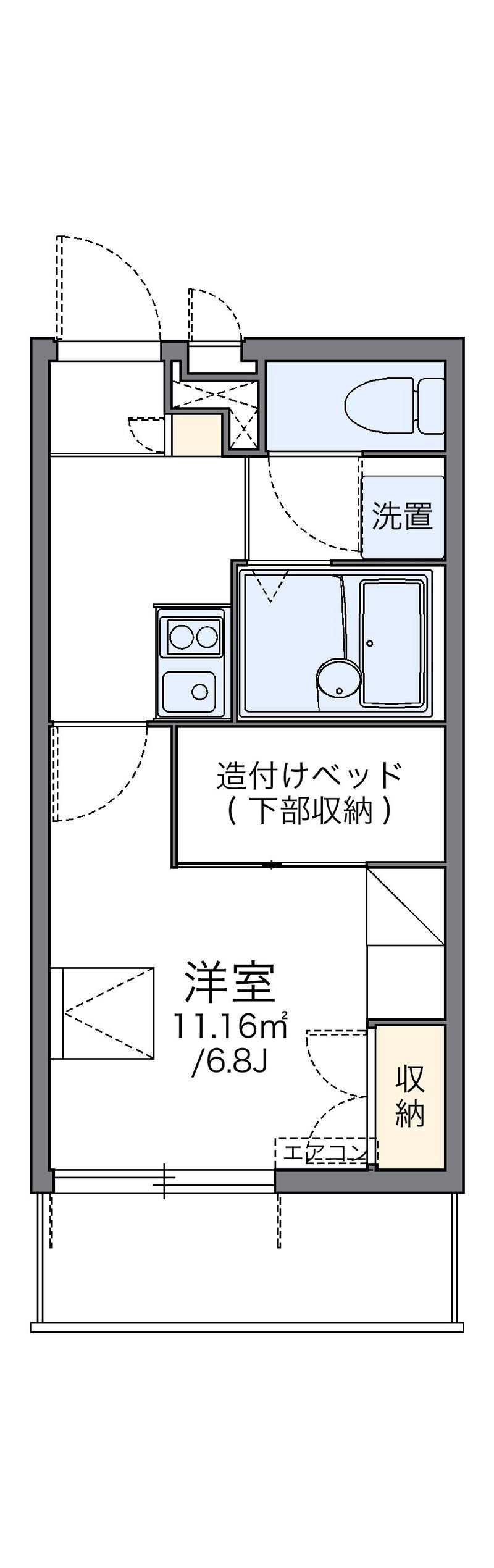 レオパレスセリオ国立 間取図