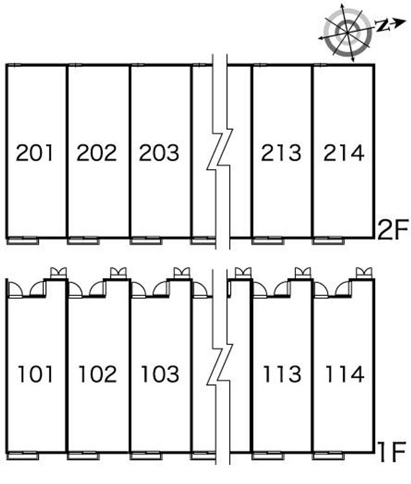 レオパレス西羽貫 間取配置図