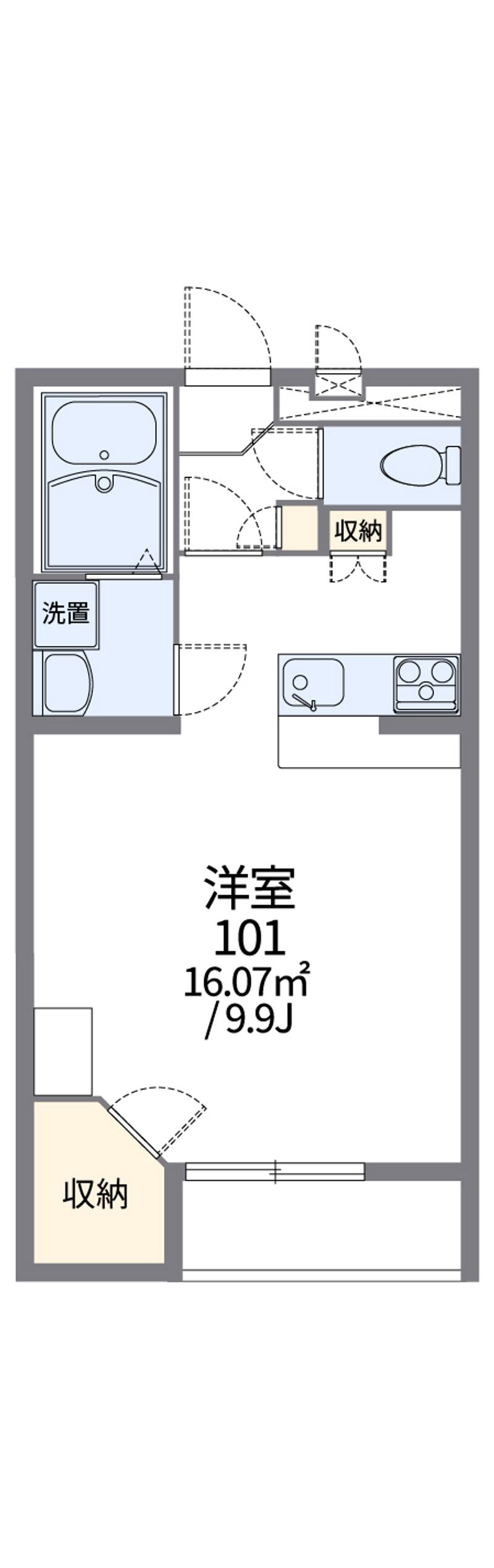 レオパレスリリー 間取図