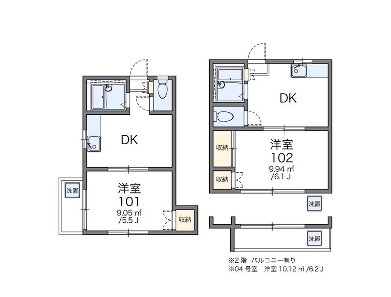 レオパレスベルジェ幸 間取図