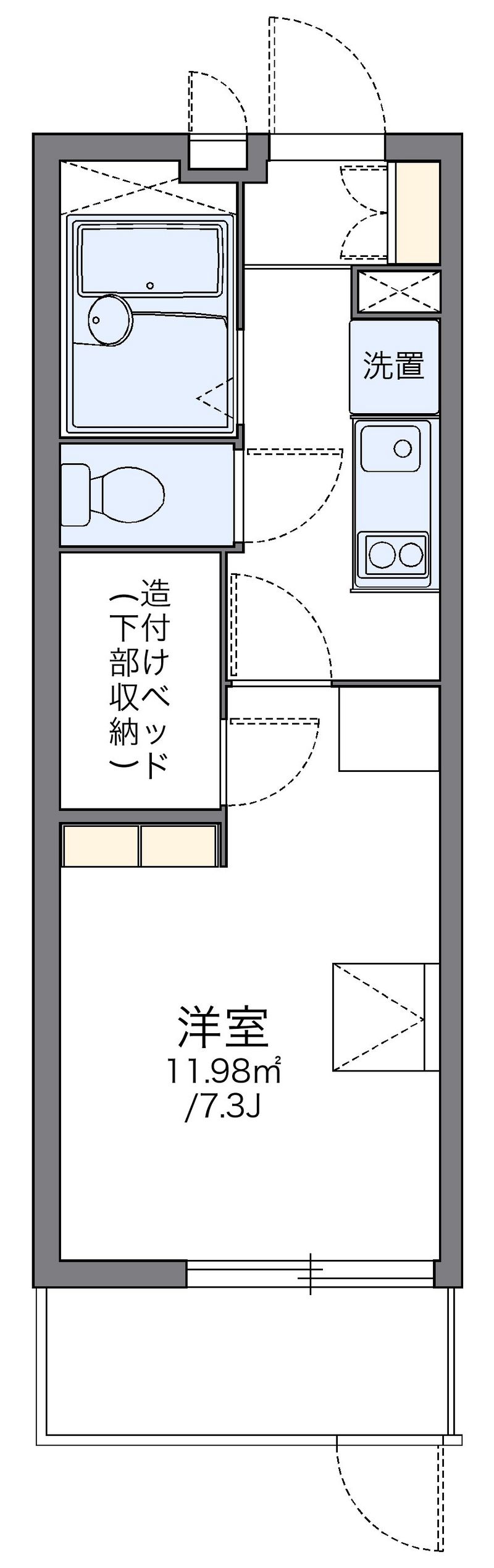 レオパレスグリチネ 間取図