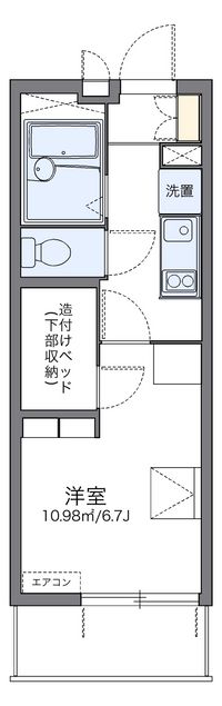 レオパレス瓦町 間取り図