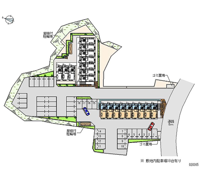 レオパレス里 月極駐車場