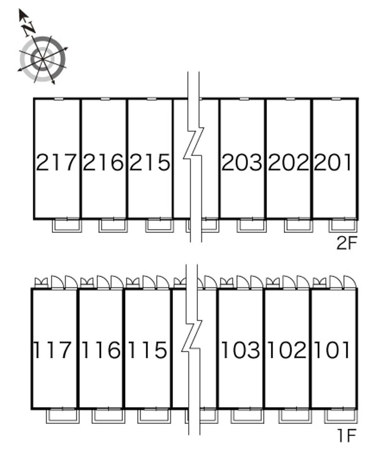 レオパレス県庁東 間取配置図