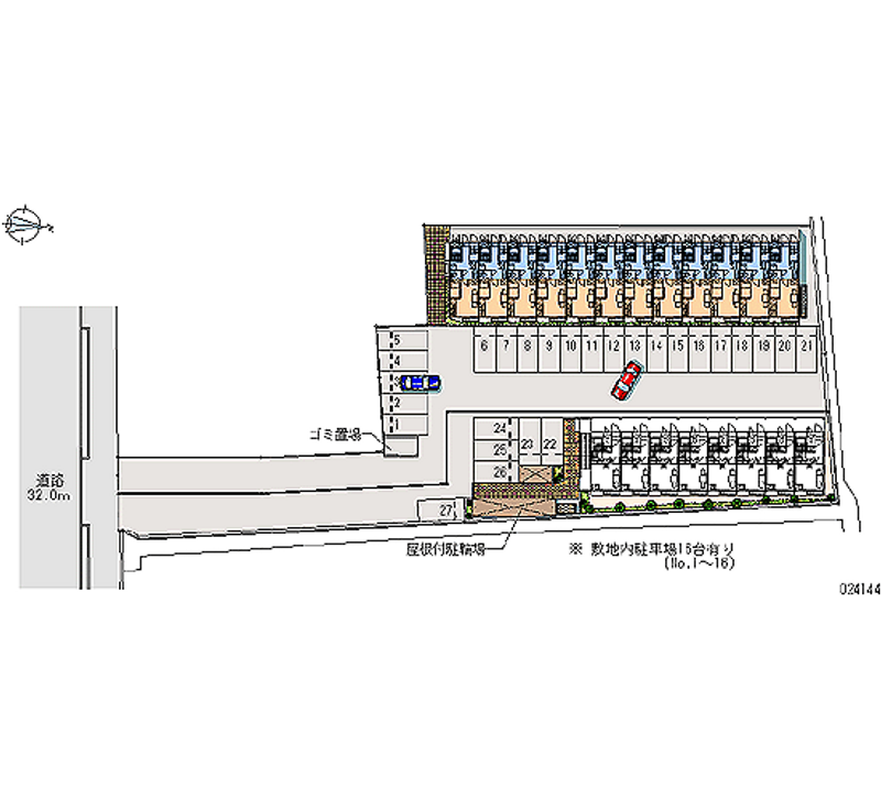 24144 bãi đậu xe hàng tháng