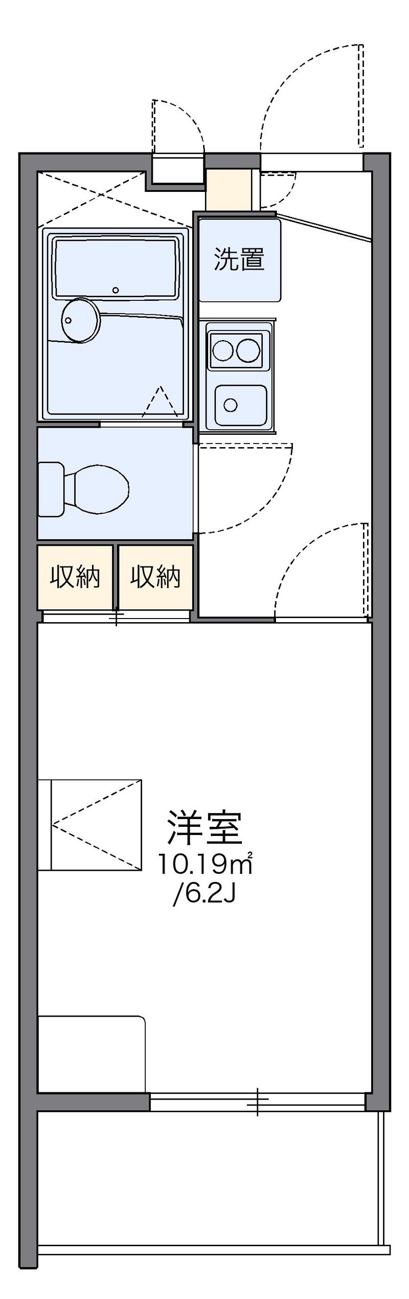 レオパレス城屋敷１１０ 間取図