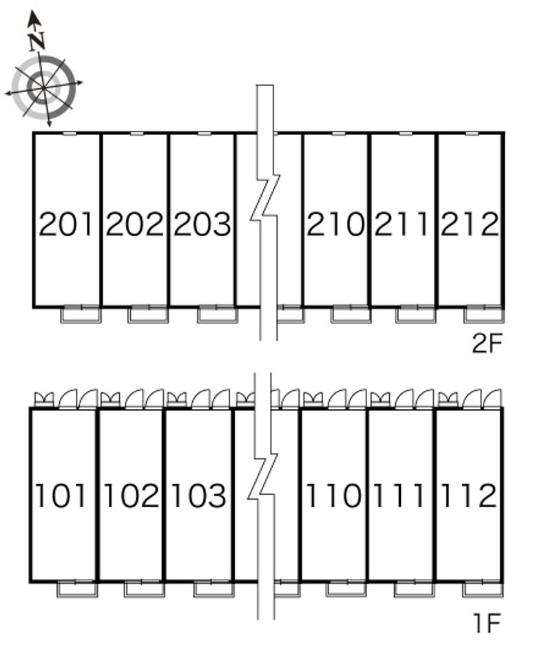 レオパレスカワシマ 間取り配置図