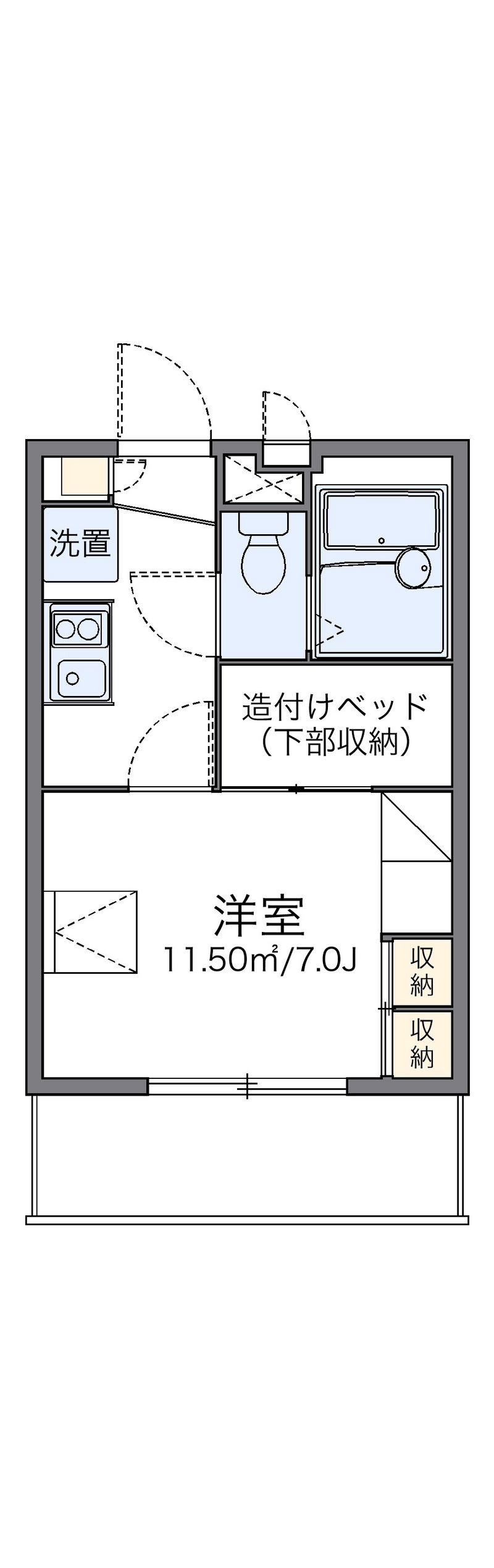 レオパレスクレセント 間取図