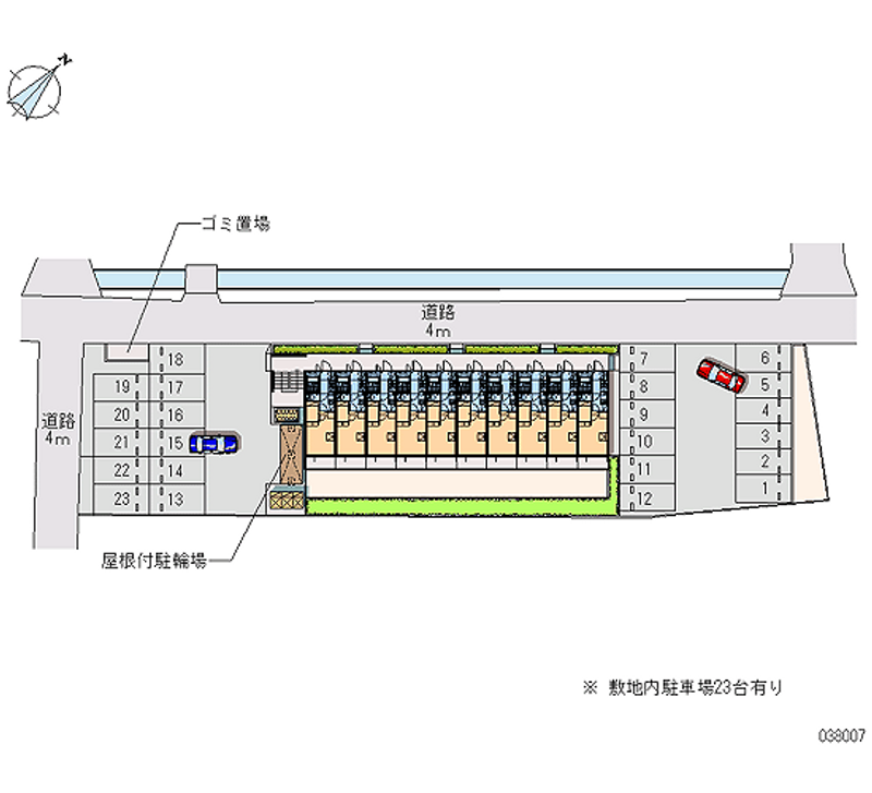 レオパレストルネード豊岡 月極駐車場