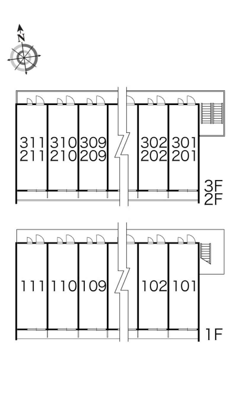 レオパレス熊大東 間取配置図
