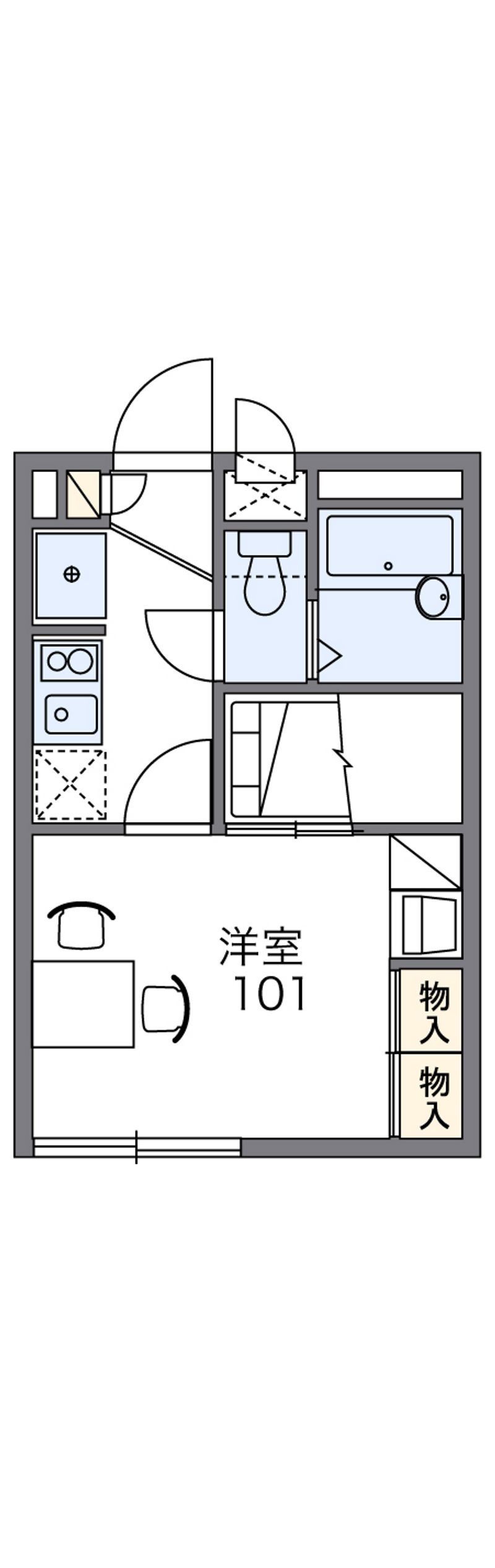 レオパレス３５１Ｓｔｒｅｅｔ 間取図