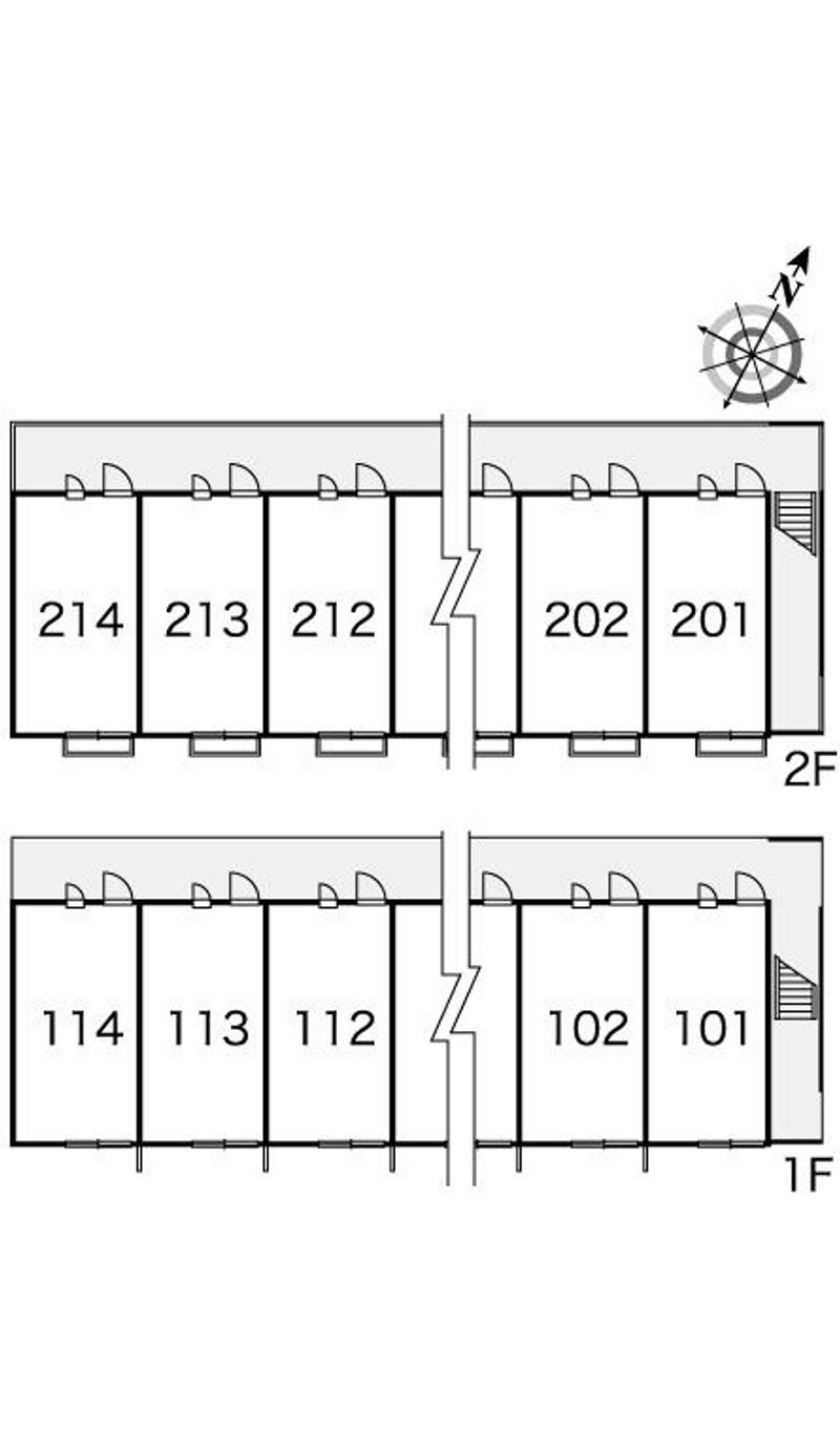 レオパレスイーストⅡ 間取り配置図