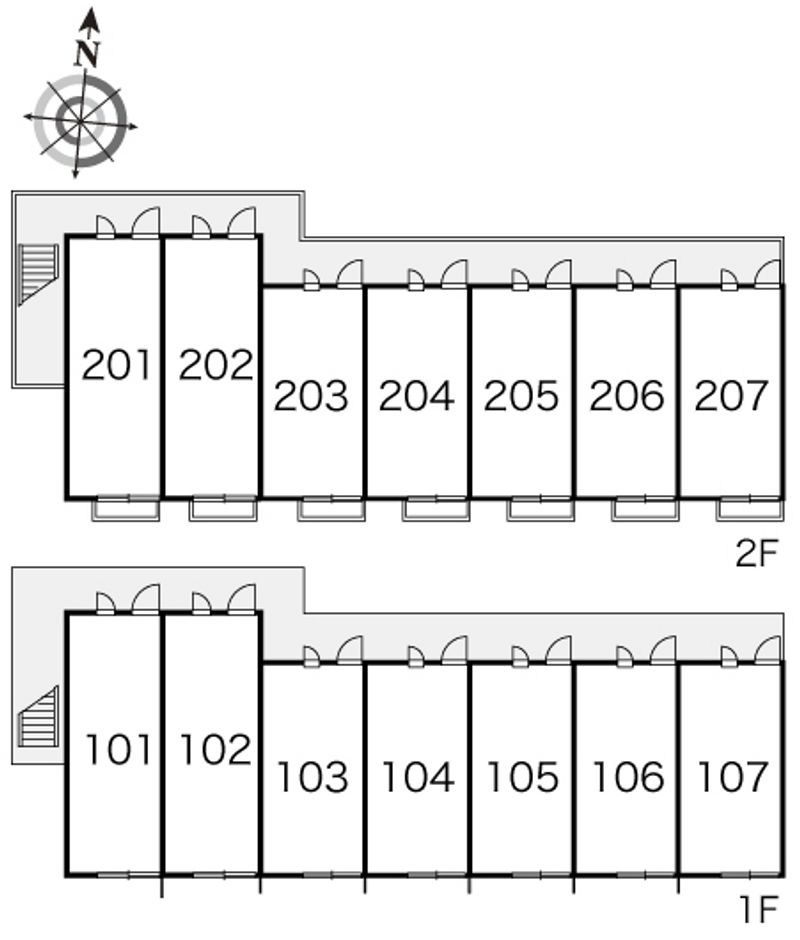 レオパレスフィオーレⅠ 間取配置図
