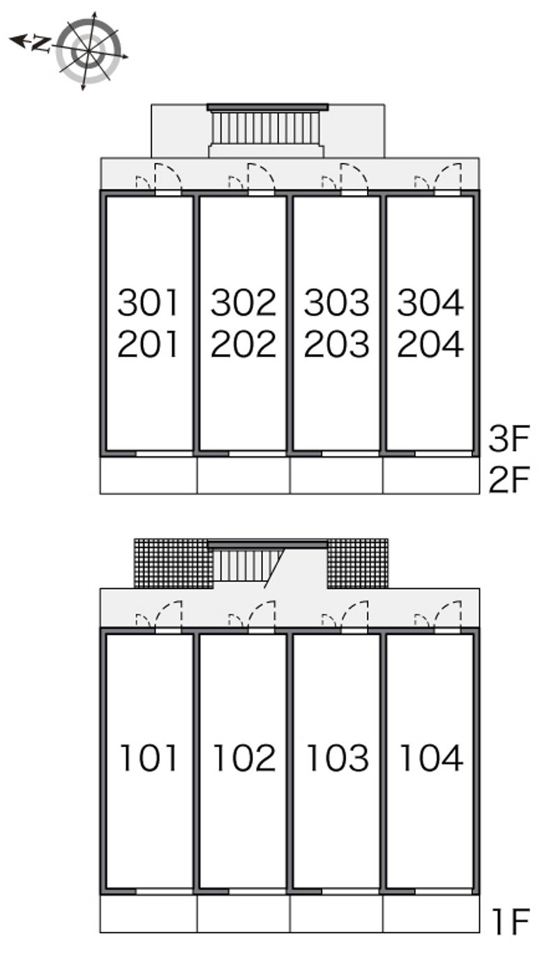 レオパレスノーブル　シャトーⅡ 間取配置図