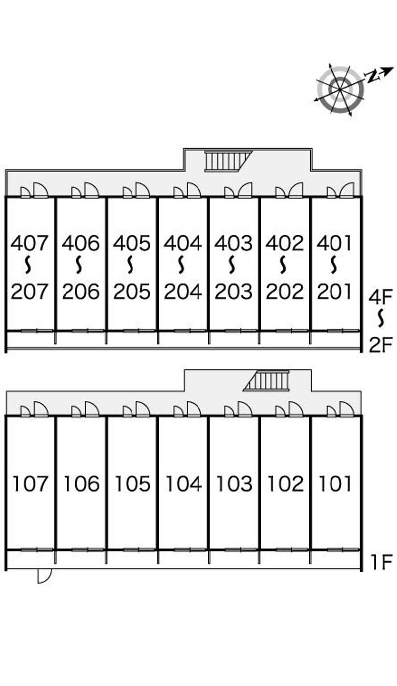 レオパレスうめ 間取配置図