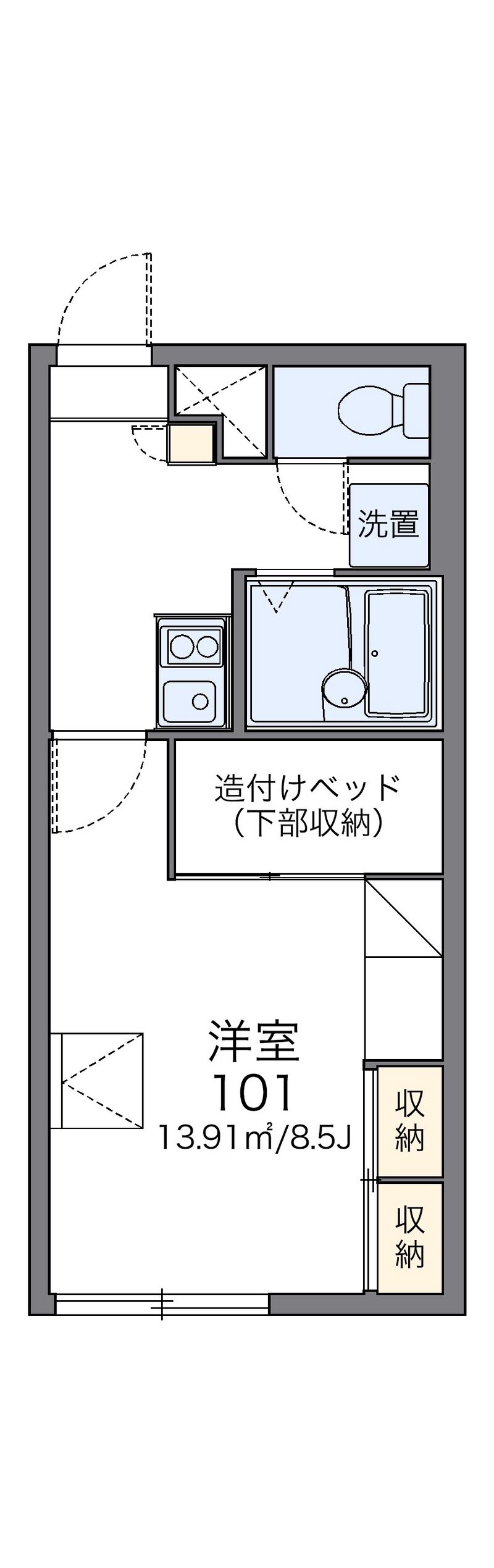 レオパレスフリーダ南５条 間取図
