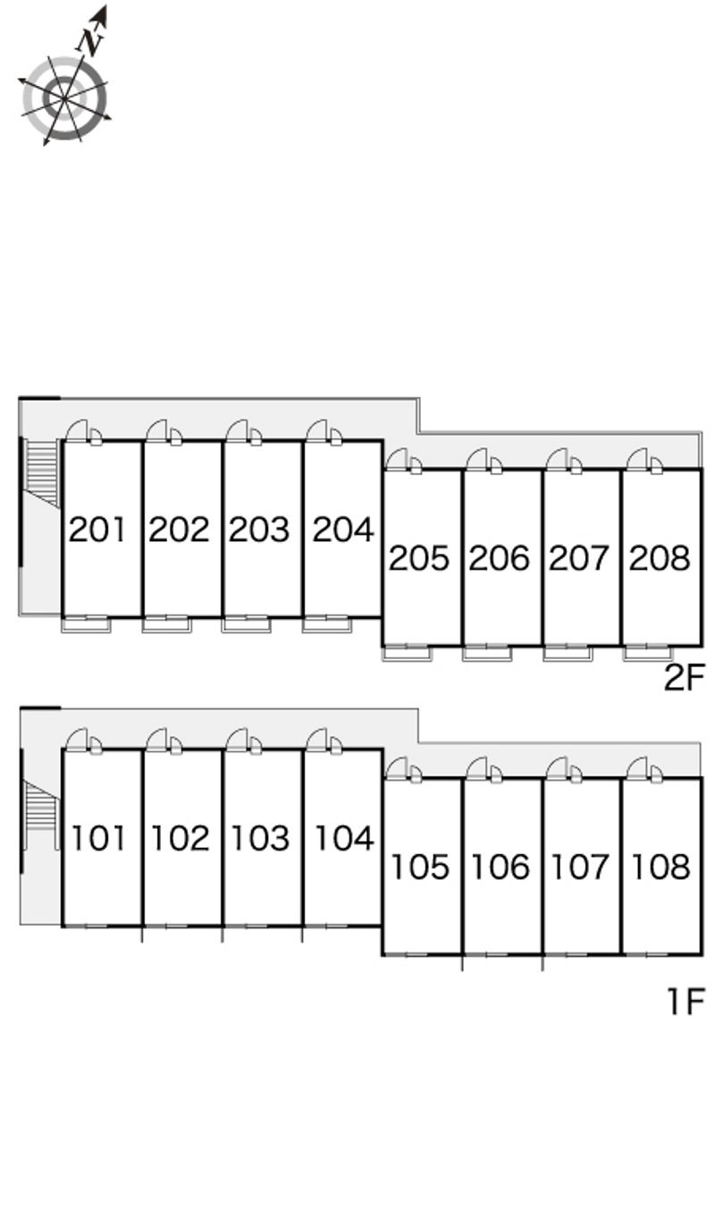 レオパレスなかや 間取配置図