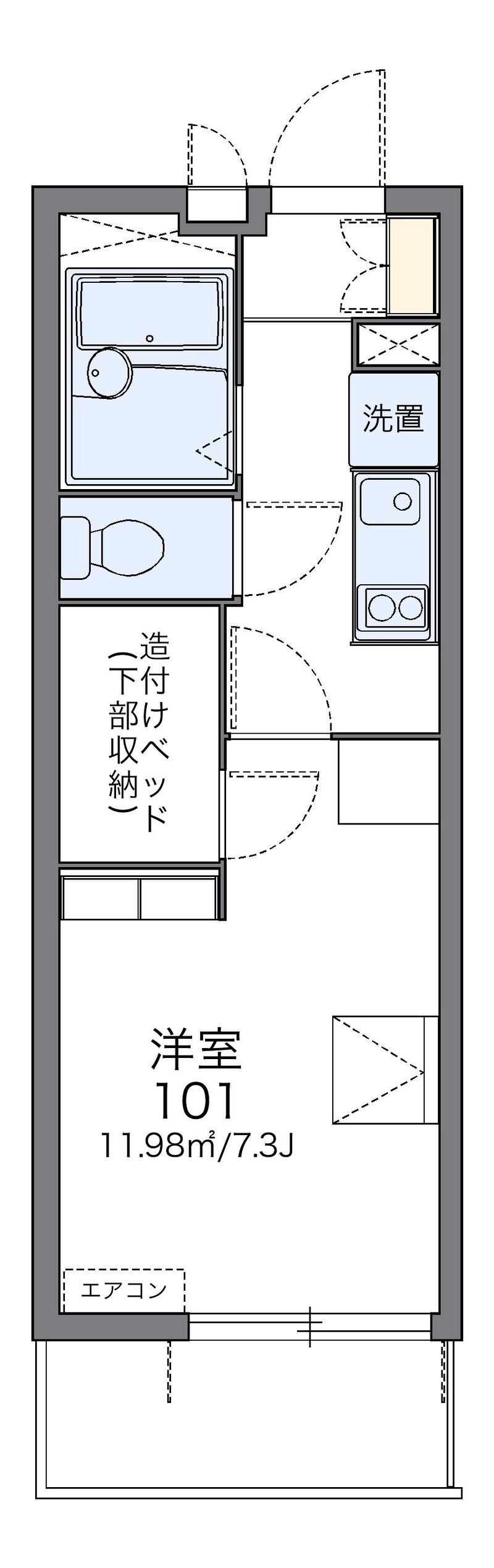 レオパレス友 間取図