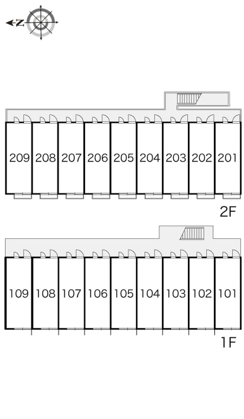 レオパレスサニーサイドヒライⅡ 間取配置図