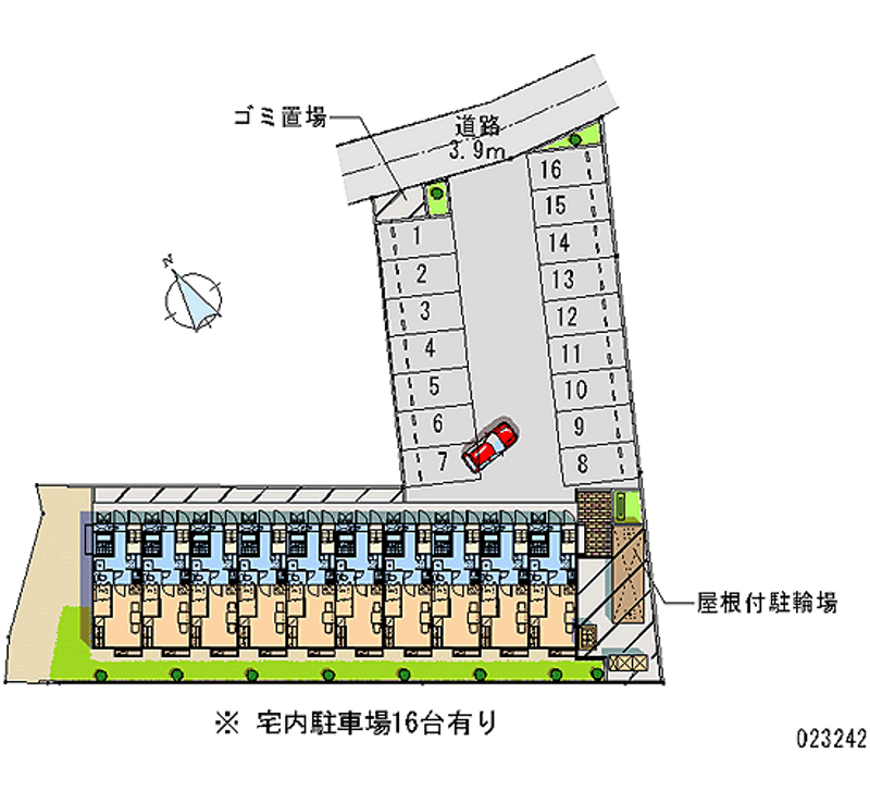 23242 Monthly parking lot