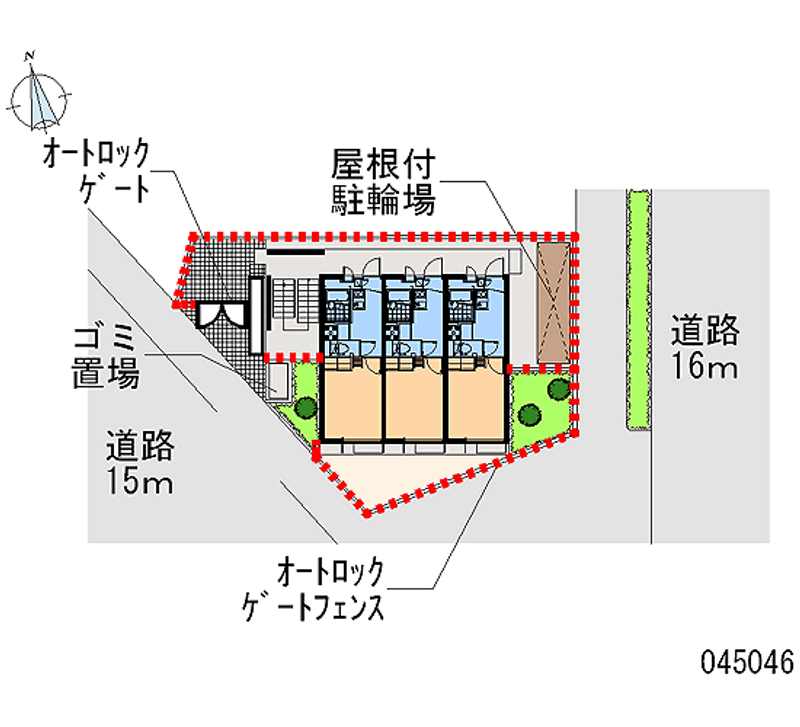 レオパレス鹿浜 区画図