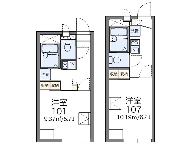 レオパレスしらさぎ 間取図