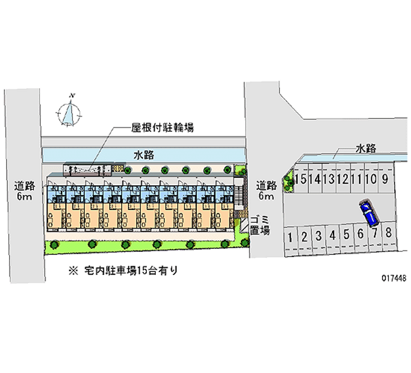 17448 bãi đậu xe hàng tháng