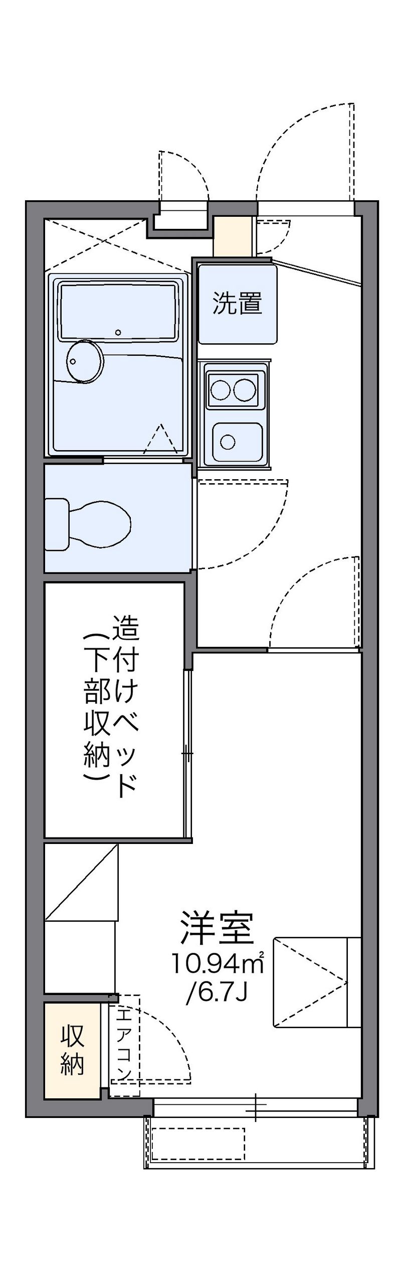 レオパレス花園 間取図
