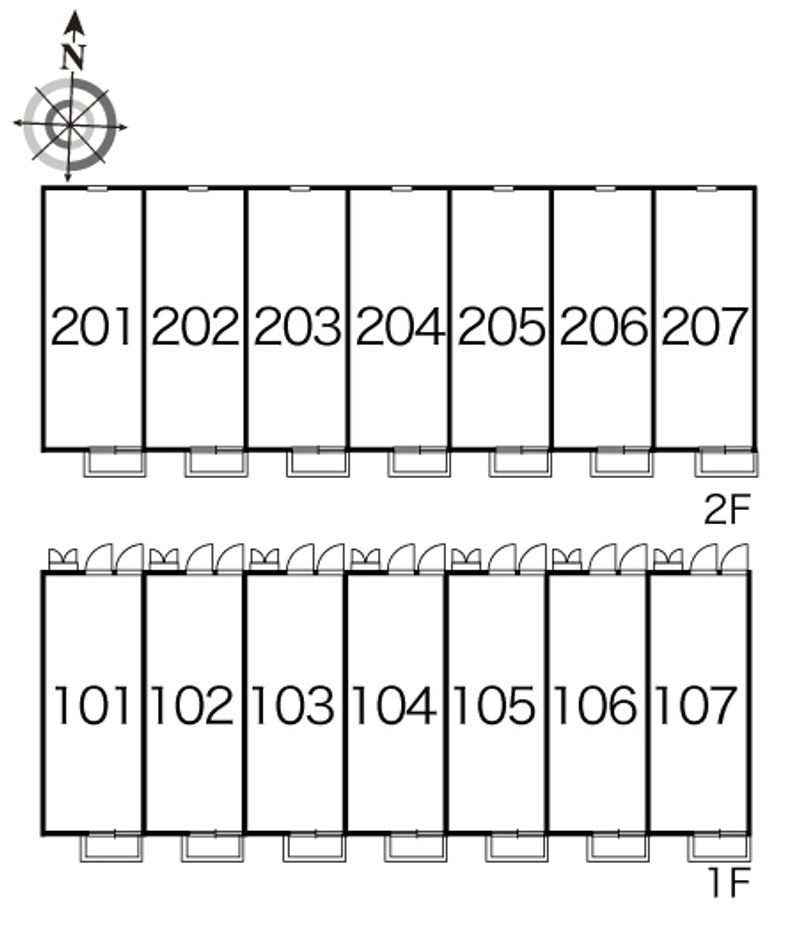 レオパレス道上Ｂ 間取り配置図