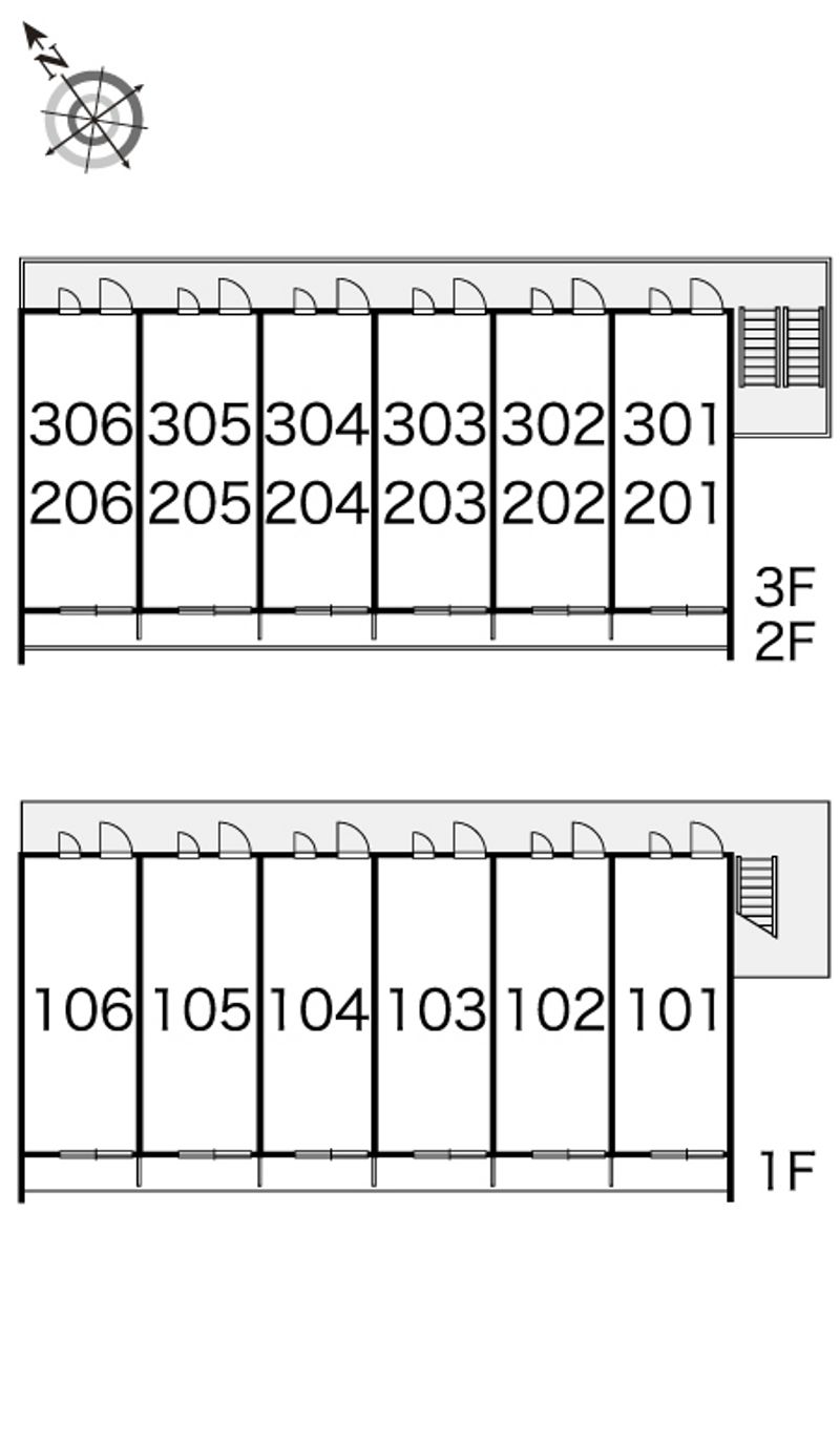 レオパレスクレードル 間取配置図