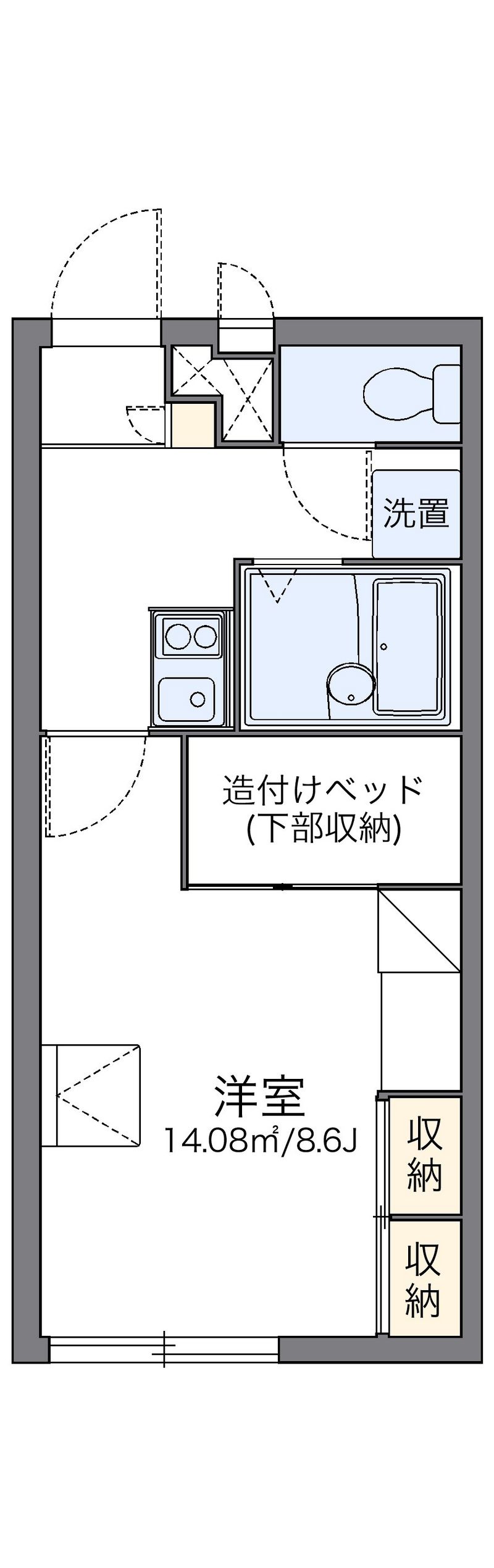 レオパレスくらのまち 間取図