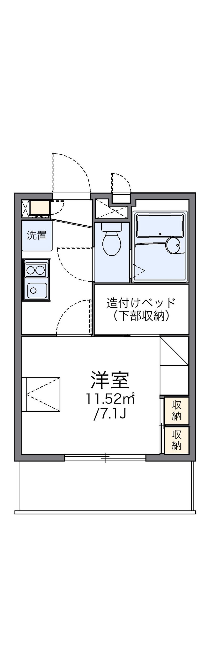 レオパレス大岡壱番館 間取図