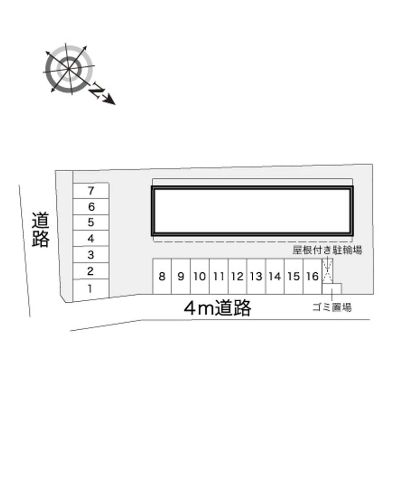 レオパレス梶栗 配置図