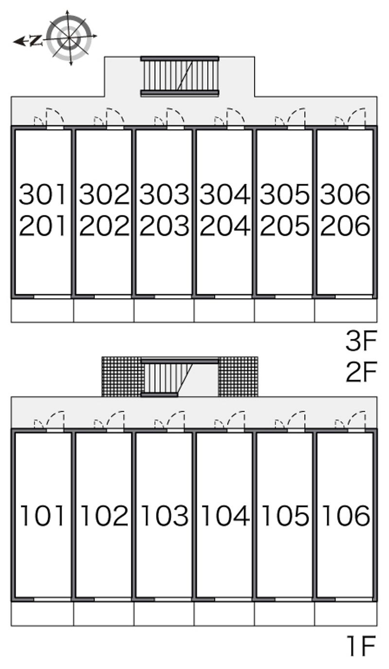 レオパレスあいりす 間取配置図