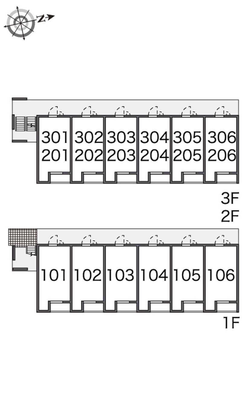 レオパレス花鳥 間取配置図