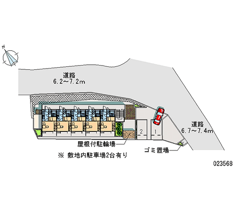 レオパレス日野ＯＧＭⅡ 区画図