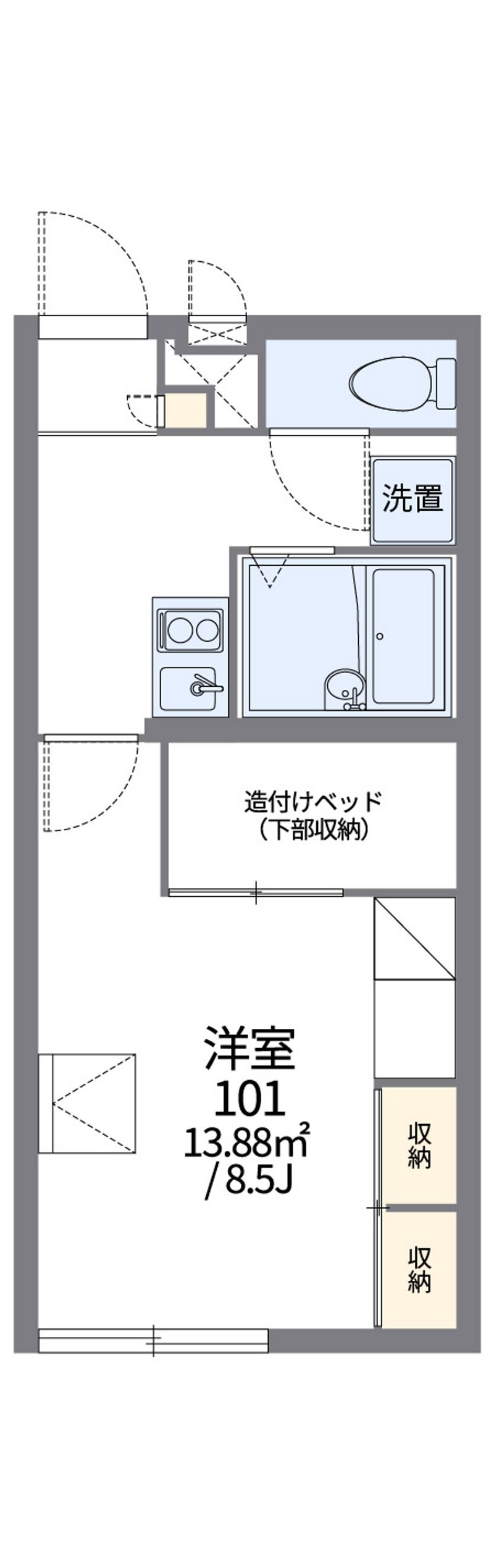 レオパレスみらい 間取図