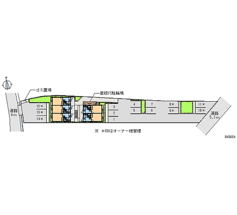 レオパレス美原長田 月極駐車場