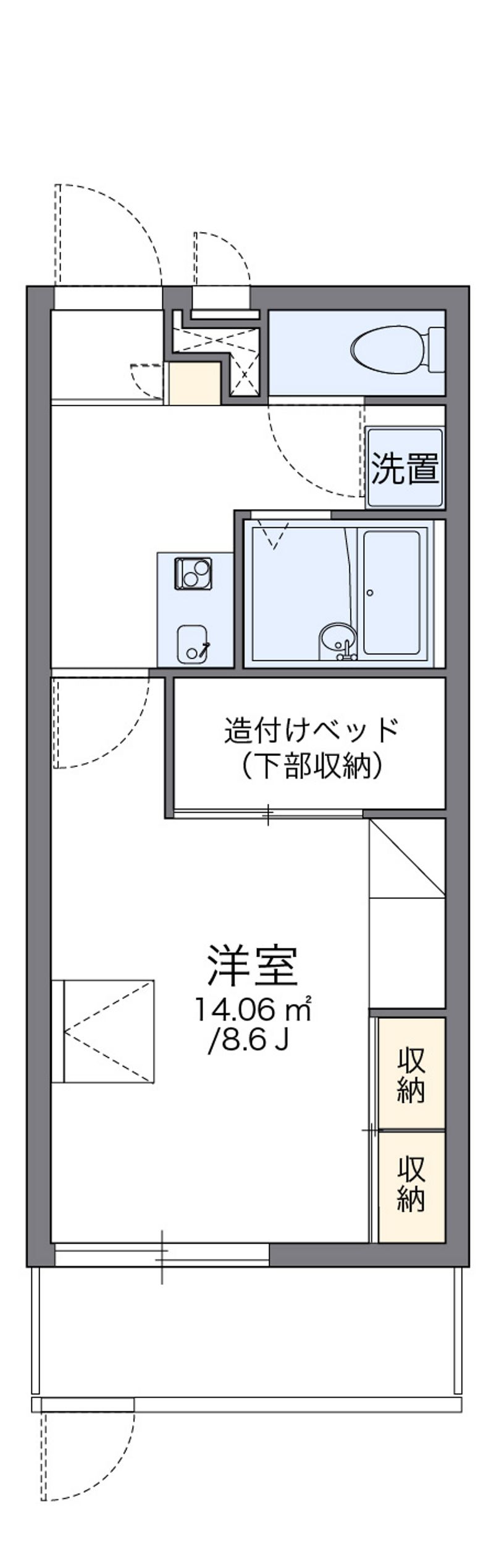 レオパレスコムフィー鶴見 間取図