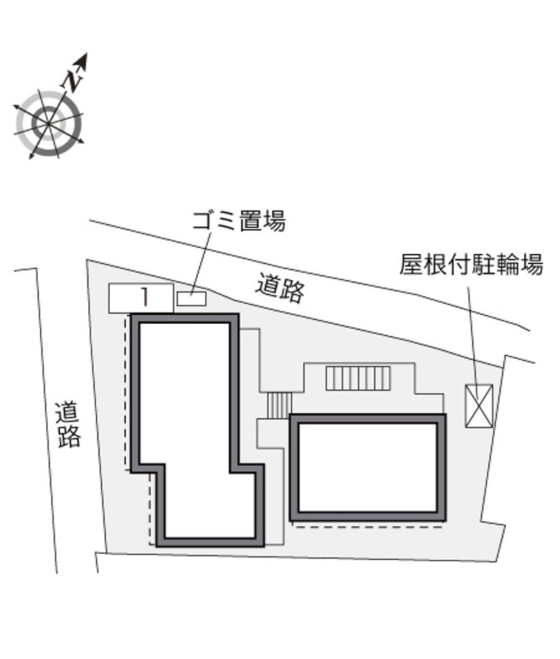 レオパレス滑石Ⅰ 配置図