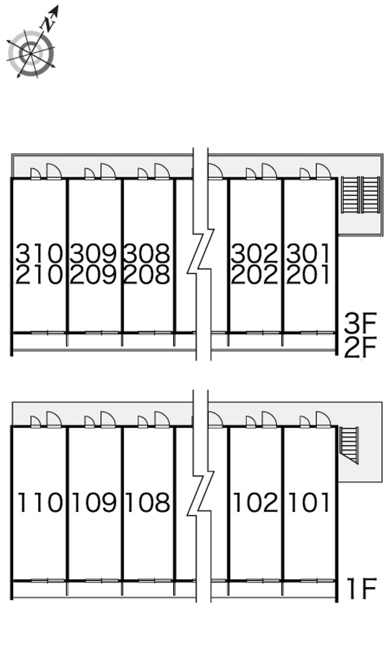 レオパレスＭＡＮＡＴＯ 間取配置図