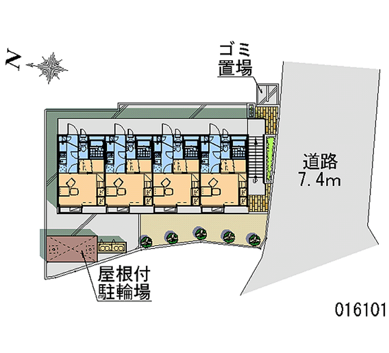 レオパレス佐座ハイツ壱番館 区画図